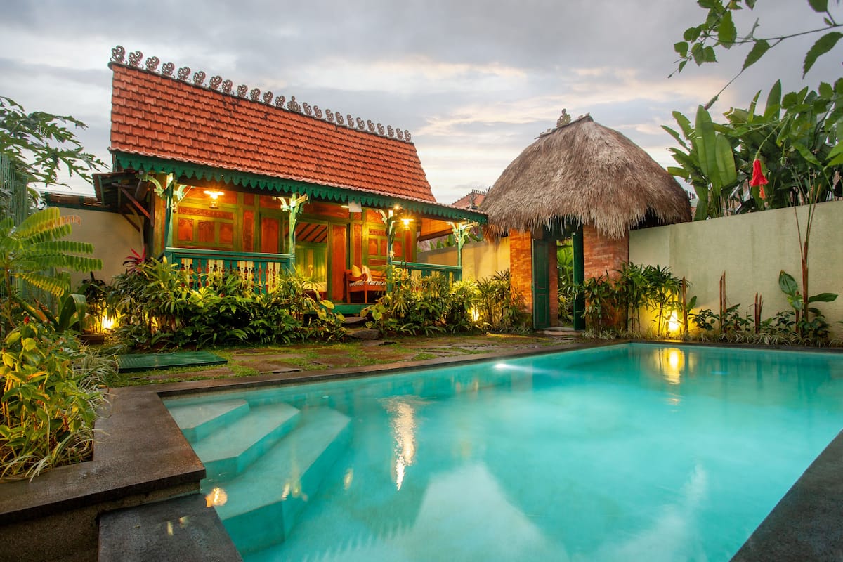 One Bedroom Private Pool Villa with Paddy View | Teras/patio