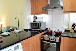 Frigorífico grande, microondas, horno y lavavajillas