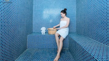 Un sauna, baño turco