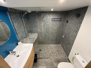 Combined shower/bathtub, hair dryer - superb villa at the foot of the Pyrenees with swimming pool, large garden (Quillan)