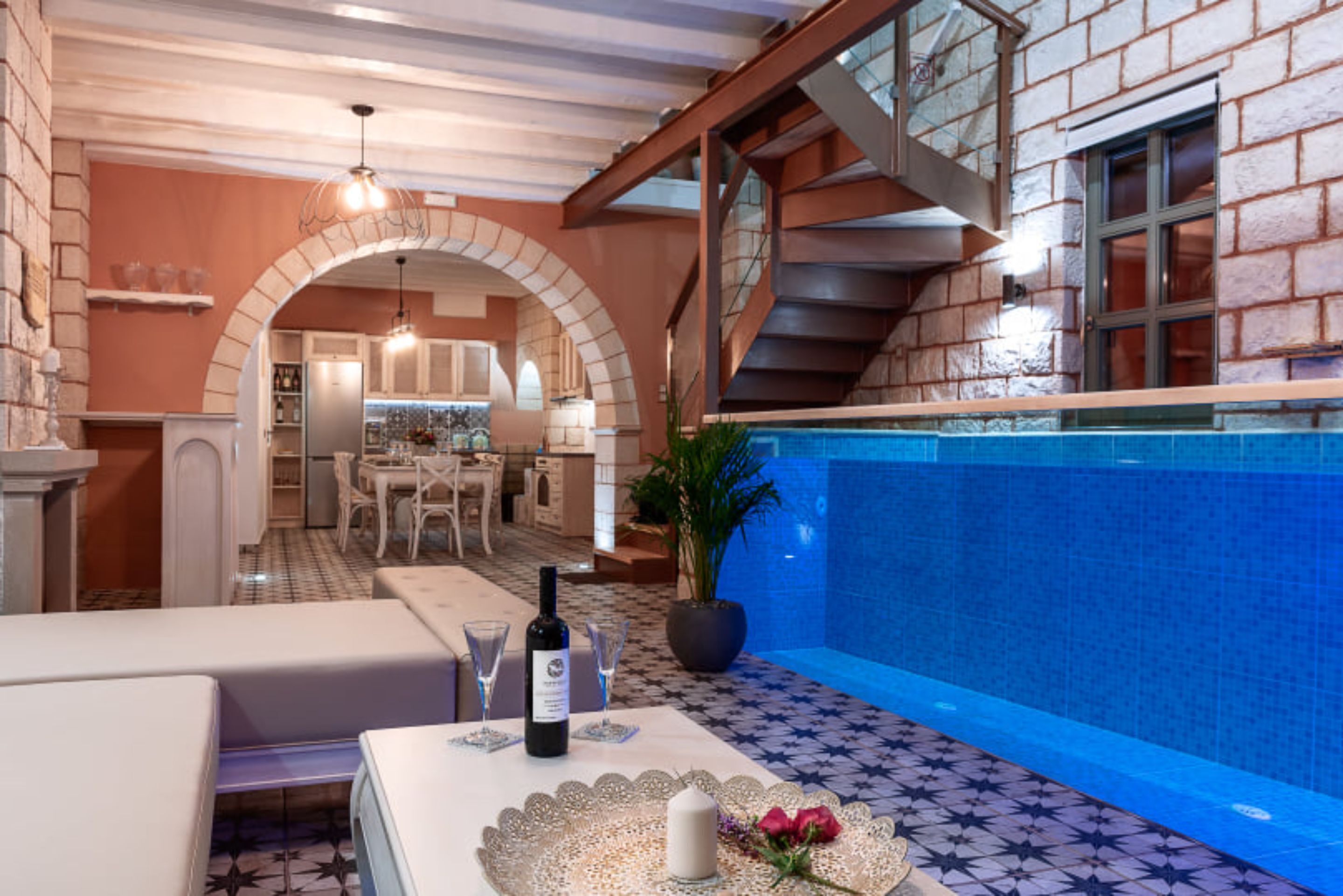 Indoor pool, a heated pool
