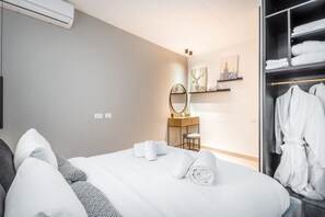 Appartement | 1 chambre, draps en coton égyptien, literie de qualité supérieure