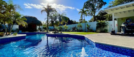 Outdoor pool, a heated pool