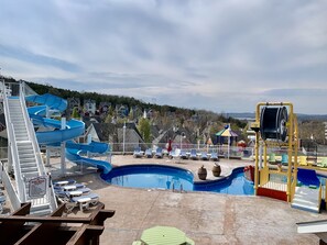 Enjoy a refreshing swim in the pool or zoom down the water slide at this resort's water park.