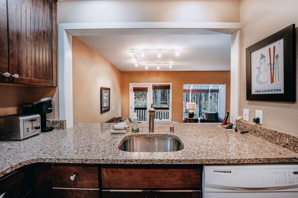 Condo, 1 Bedroom | Private kitchen | Fridge, oven, dishwasher, coffee/tea maker - Snowater Condo #50 - Wifi- Fireplace - W/d - D/w 1 Bedroom Home by RedAwning (Deming)