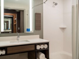 Free toiletries, hair dryer, towels