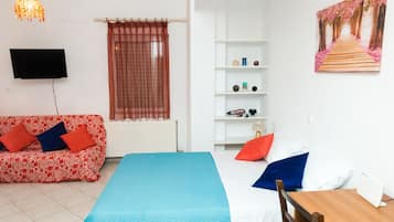 Studio, balkon | Wi-Fi gratis dan seprai linen