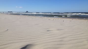 Beach nearby, sun-loungers