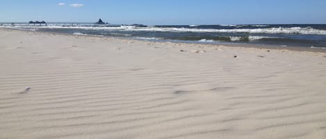 Beach nearby, sun-loungers