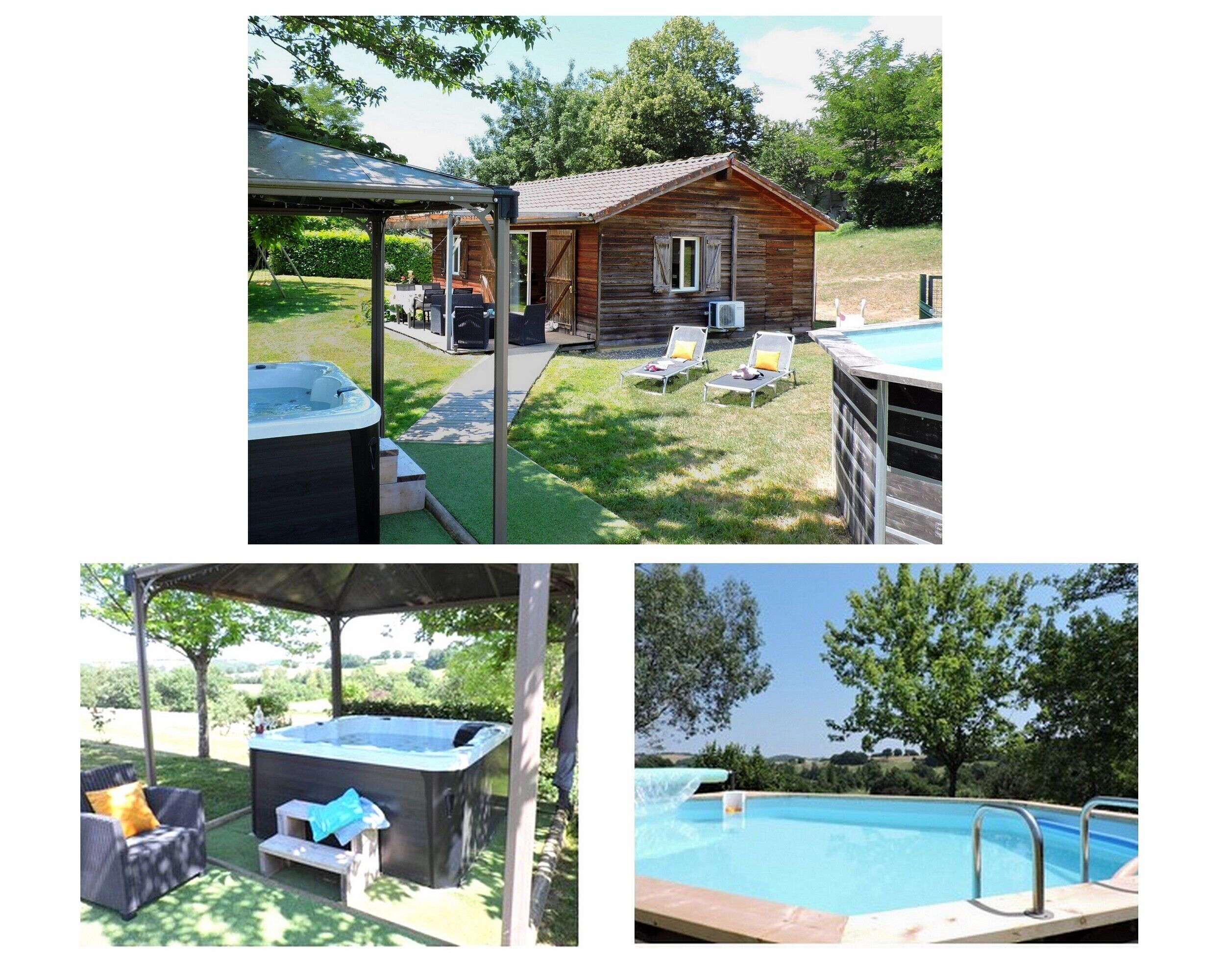 Chalet Mélèze: Private Jacuzzi Spa - Swimming pool in summer - Les Chalets de Barruérot