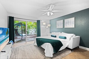 2 bedrooms, iron/ironing board, travel crib, free WiFi