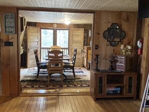 Smart TV, DVD player, books, video library