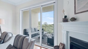 Smart TV, chimenea y reproductor de DVD