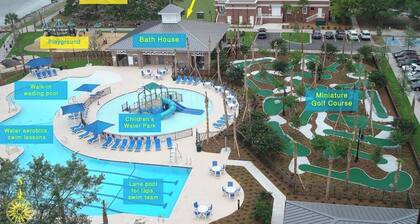 New Beach Townhouse with Pool! Tennis, Pickleball & Bocce around the corner!