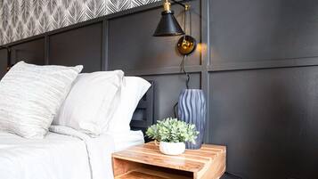 2 bedrooms, premium bedding, desk, iron/ironing board