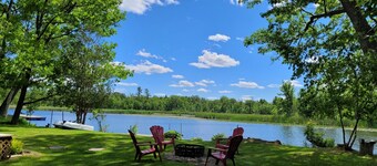 Start each morning on the porch with warm sunshine and beautiful waterfront view