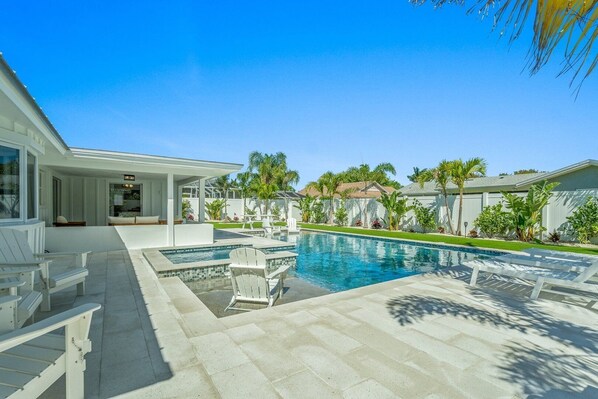A heated pool