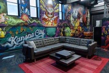 Big Bay Rec Room. Custom mural by artist Scribe.