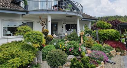 Idyllic modern apartment with two balconies and air conditioning