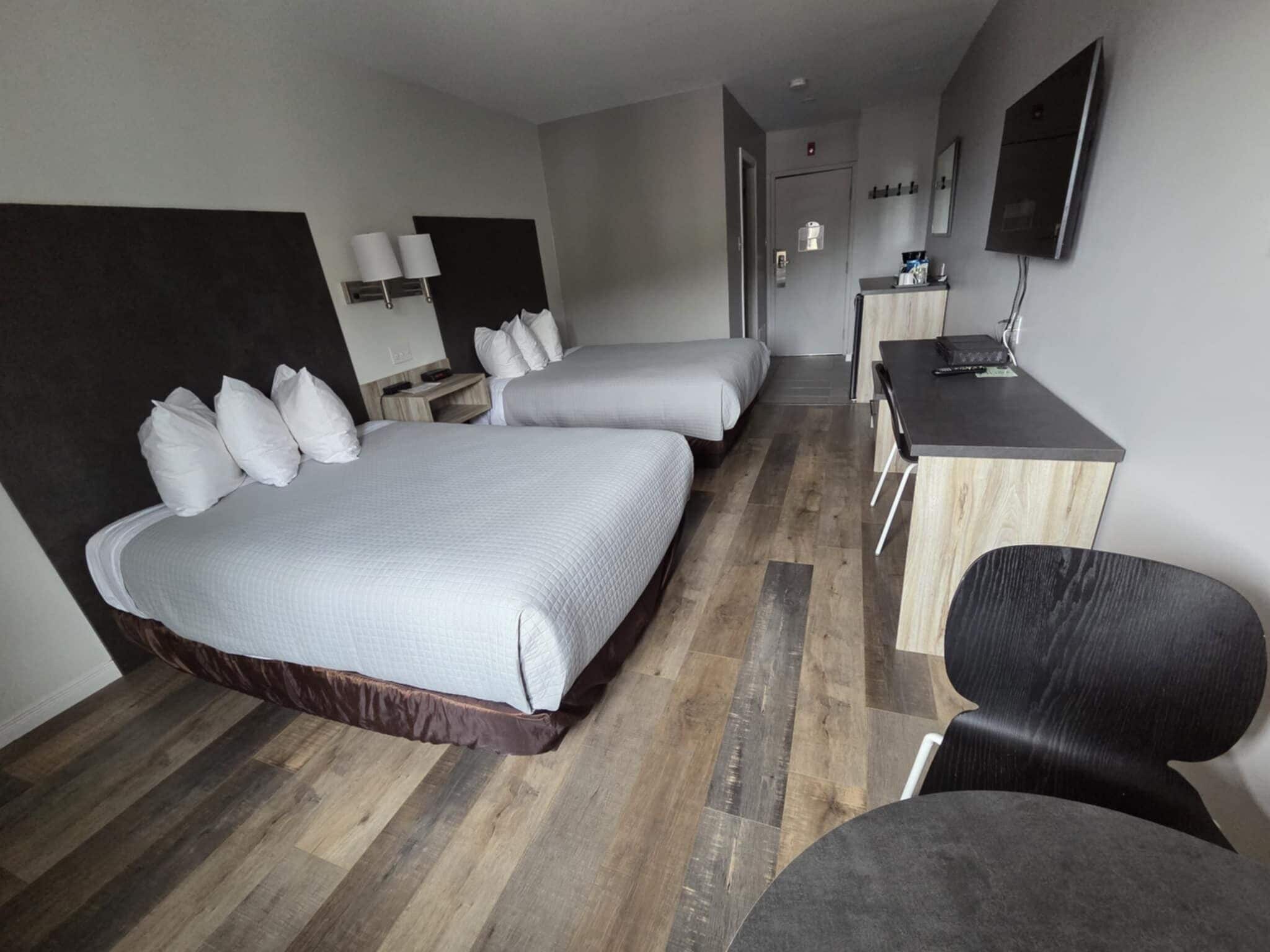 Premium bedding, blackout curtains, iron/ironing board, free WiFi
