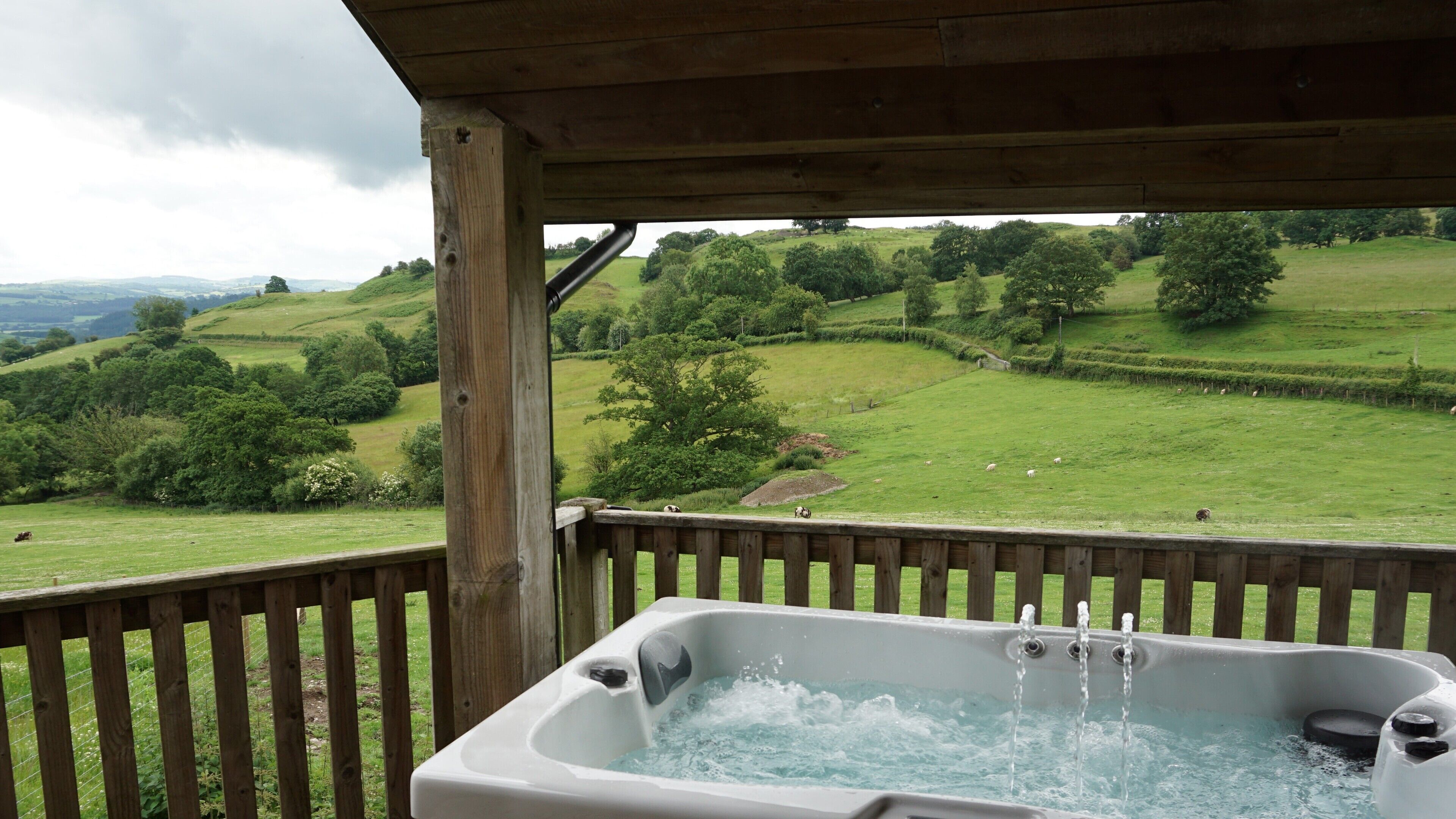 Wheat Cottage - 5* Cyfie Farm, with private covered hot tub