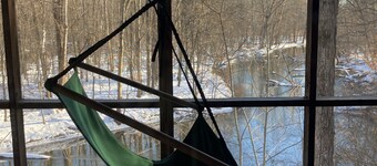 Secluded Cozy Cedar Wood Cabin in 20 acres of native woods, on the Paw Paw river
