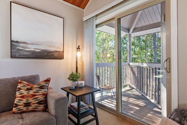 Una chimenea, libros