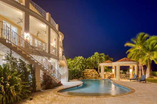 Sunset Sanctuary Ultra-Lux Oceanfront Home, Heated Pool, Beach, Grill, Dock