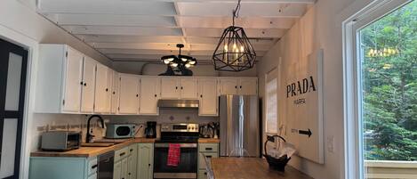 Microwave, oven, stovetop, dishwasher
