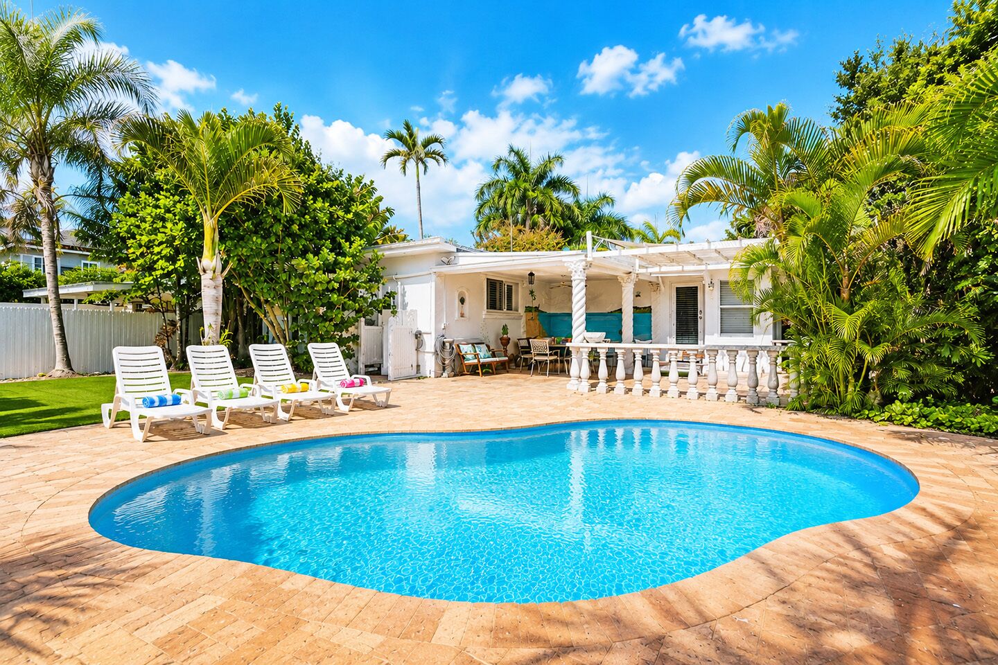 A heated pool