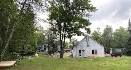 Cabin within a short walk to the beach and boat landing.