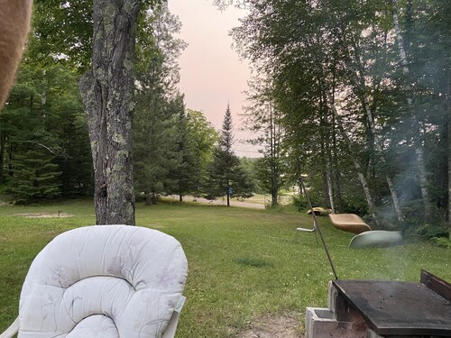 Cabin within a short walk to the beach and boat landing.