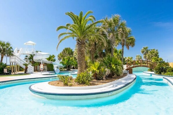 Indoor pool, outdoor pool - Beachside modern condo in Diamond Beach Resort! (Galveston)