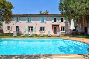 Outdoor pool, a heated pool