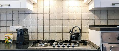 Fridge, oven, stovetop, dishwasher