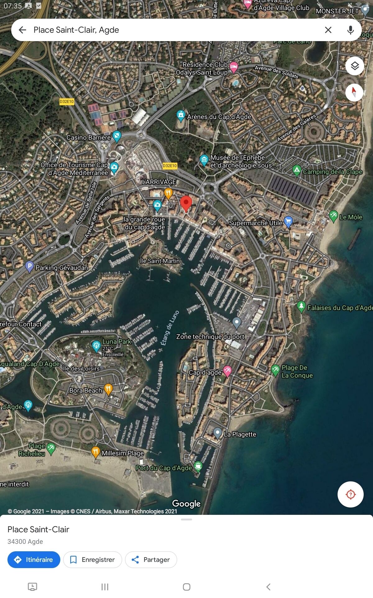 Furnished studio center port Cap d'Agde