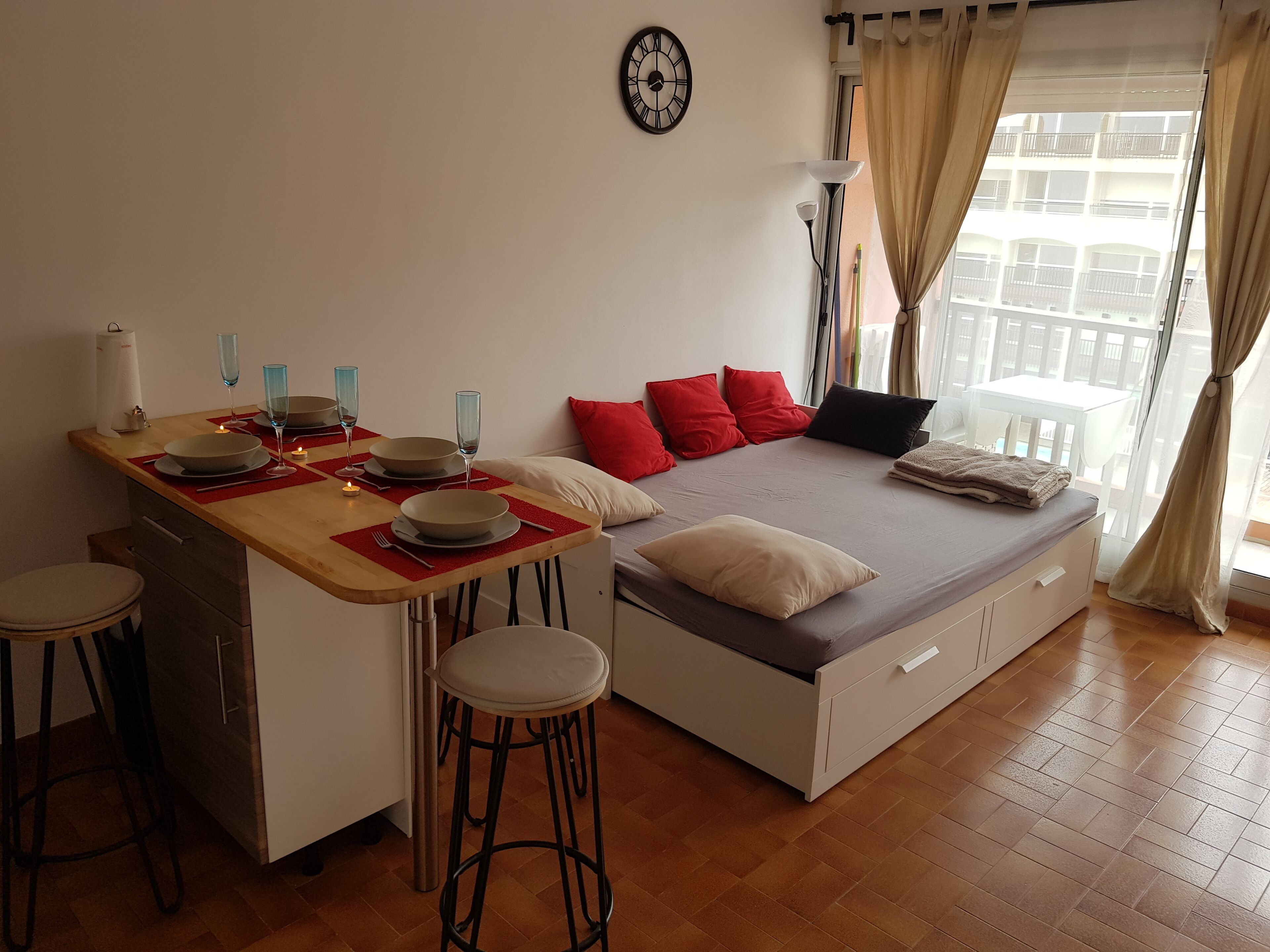 Furnished studio center port Cap d'Agde