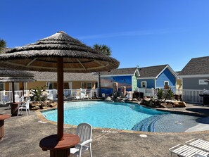 Outdoor pool, a heated pool - Beautiful Coastal Cottage with two Lagoon Pools (Port Aransas)