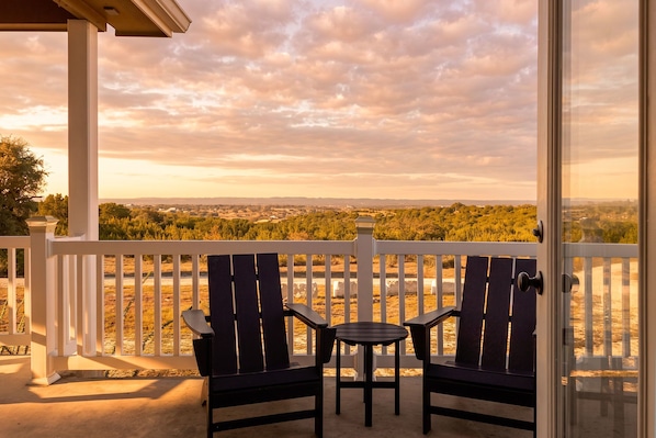 View of the deck from the bedrooms