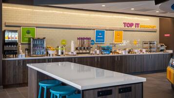 Free daily buffet breakfast
