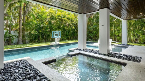 A heated pool