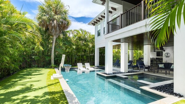 A heated pool