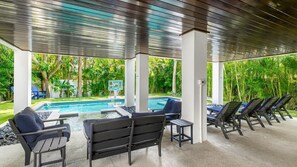 A heated pool