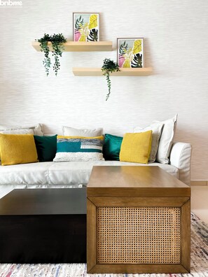 Living area - bnbme | Al Samar | 1 BDR (Dubai)