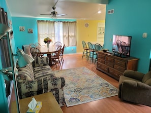 TV, DVD player, books - A Sunrise Home Harrisville (Harrisville)