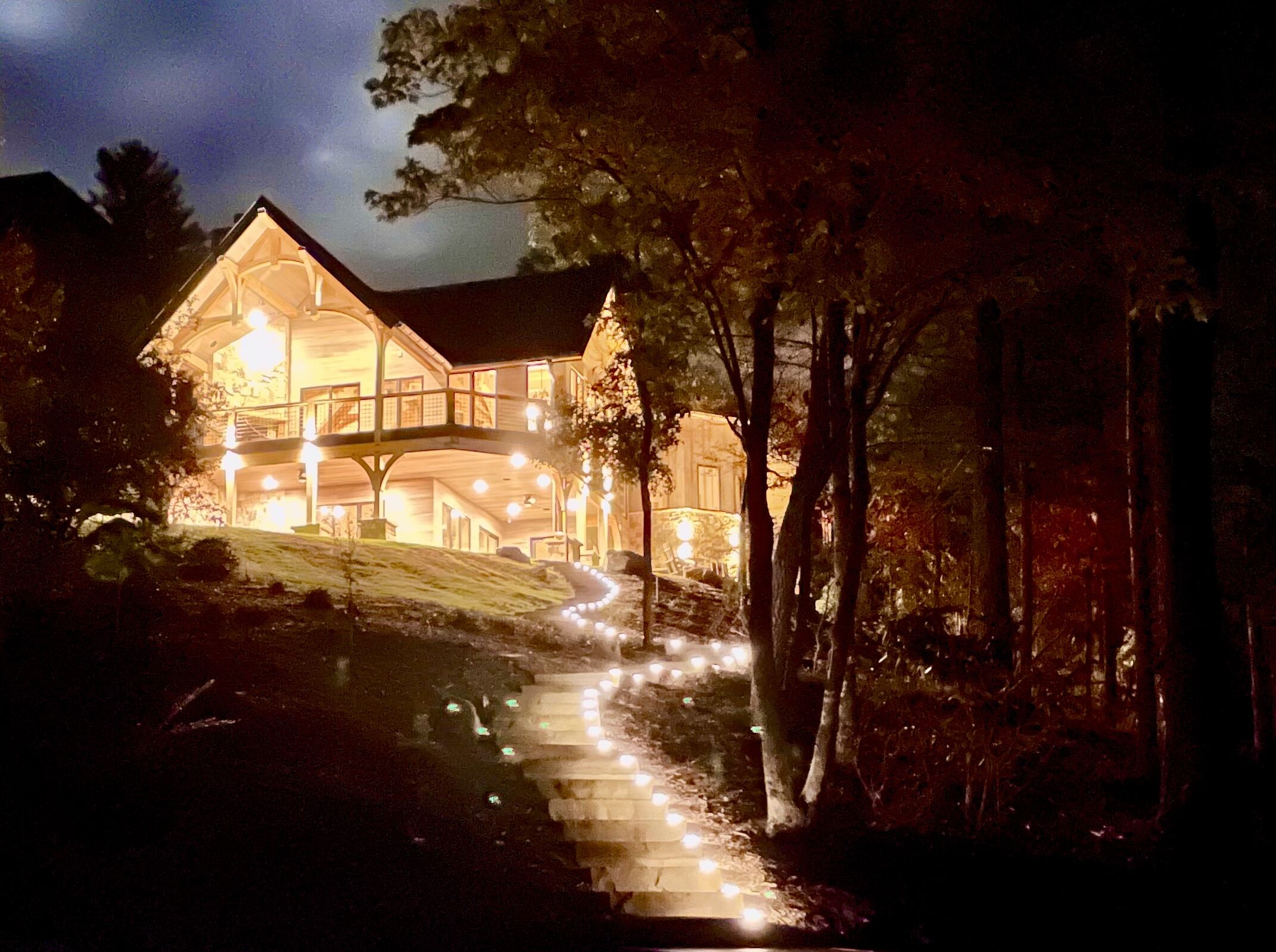 Night view from our dock