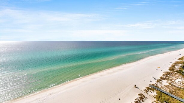 A beach with clear turquoise waters and a sandy shore. - ⛱️Great Views-5 Pools-Majestic Beach Towers 1-1911⛱️ (Panama City Beach)