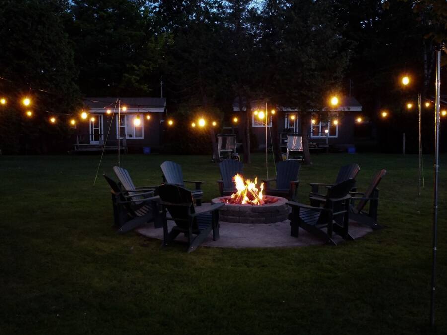 Vue sur la campagne depuis lâhĂ©bergement