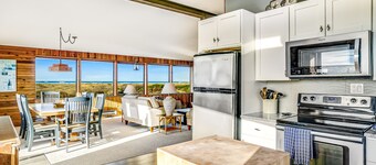 Private ocean view escape with large deck, WiFi, & wood-burning fireplace