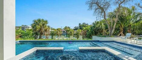 Outdoor pool, a heated pool